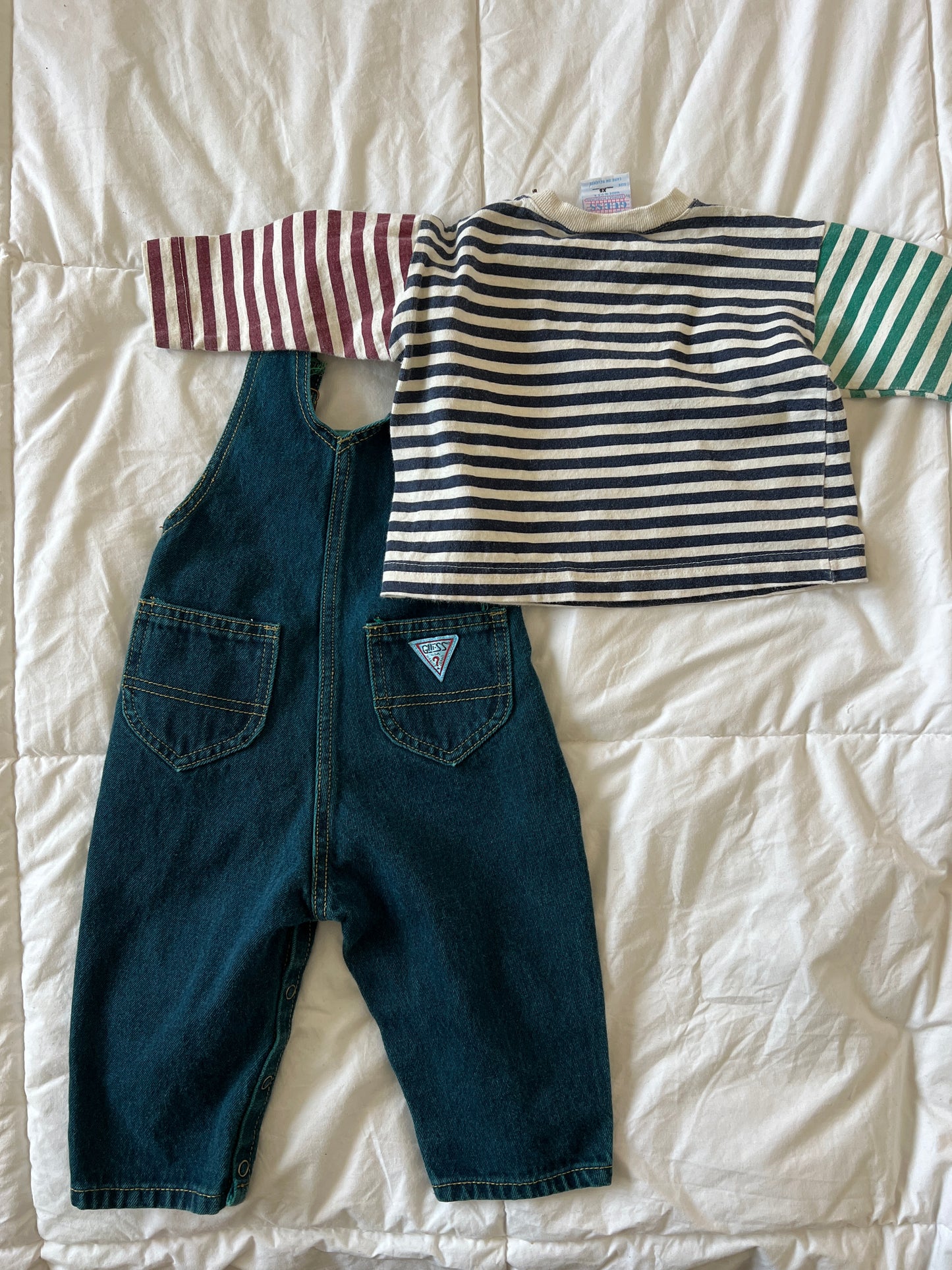 Vintage Guess Two Piece Overalls Set (12 mo)