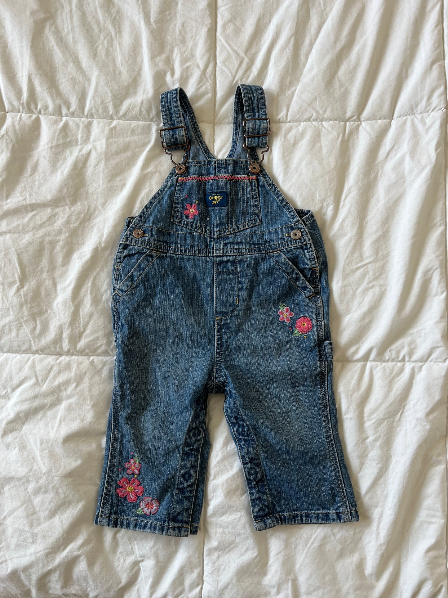 Denim Oshkosh Floral Overalls (12mo)