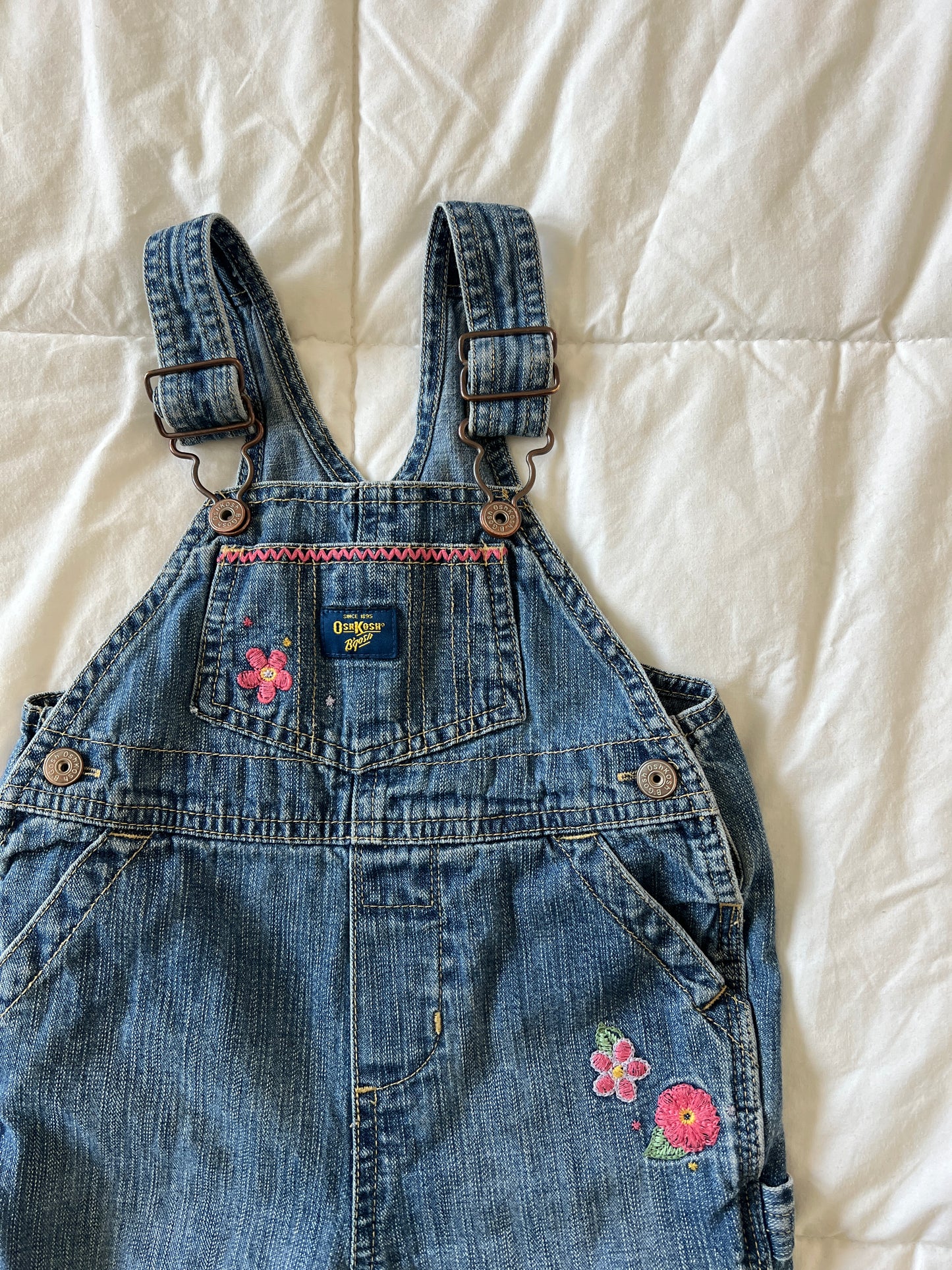 Denim Oshkosh Floral Overalls (12mo)