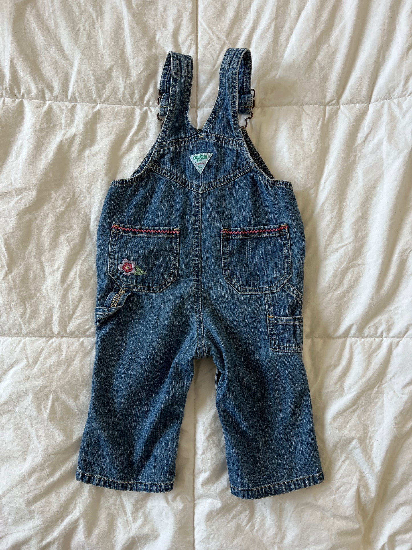 Denim Oshkosh Floral Overalls (12mo)