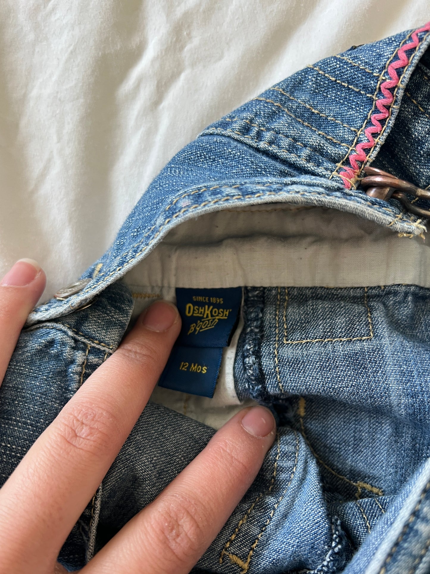 Denim Oshkosh Floral Overalls (12mo)