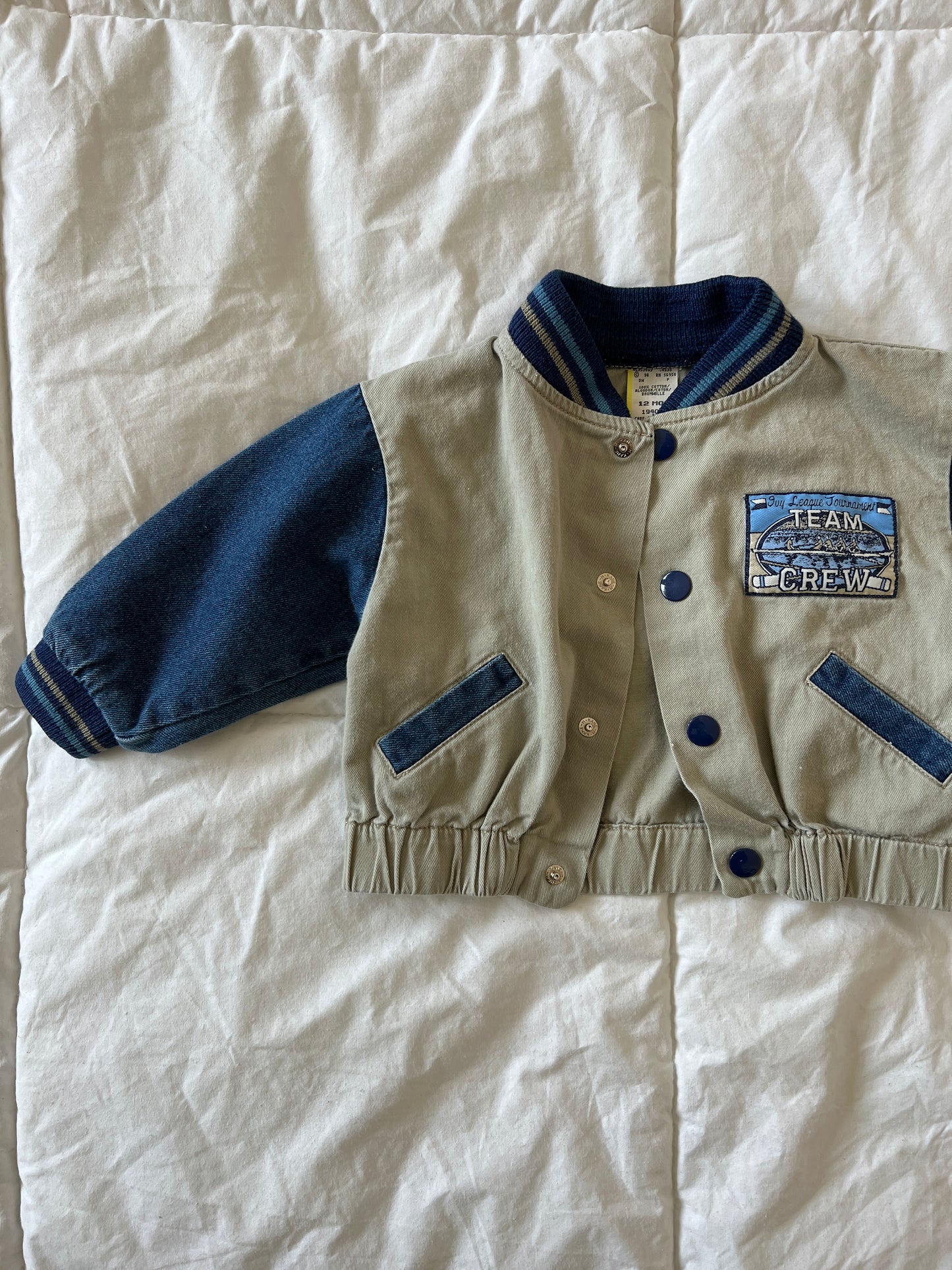 Two-Toned Varsity Style Jacket (12 months)