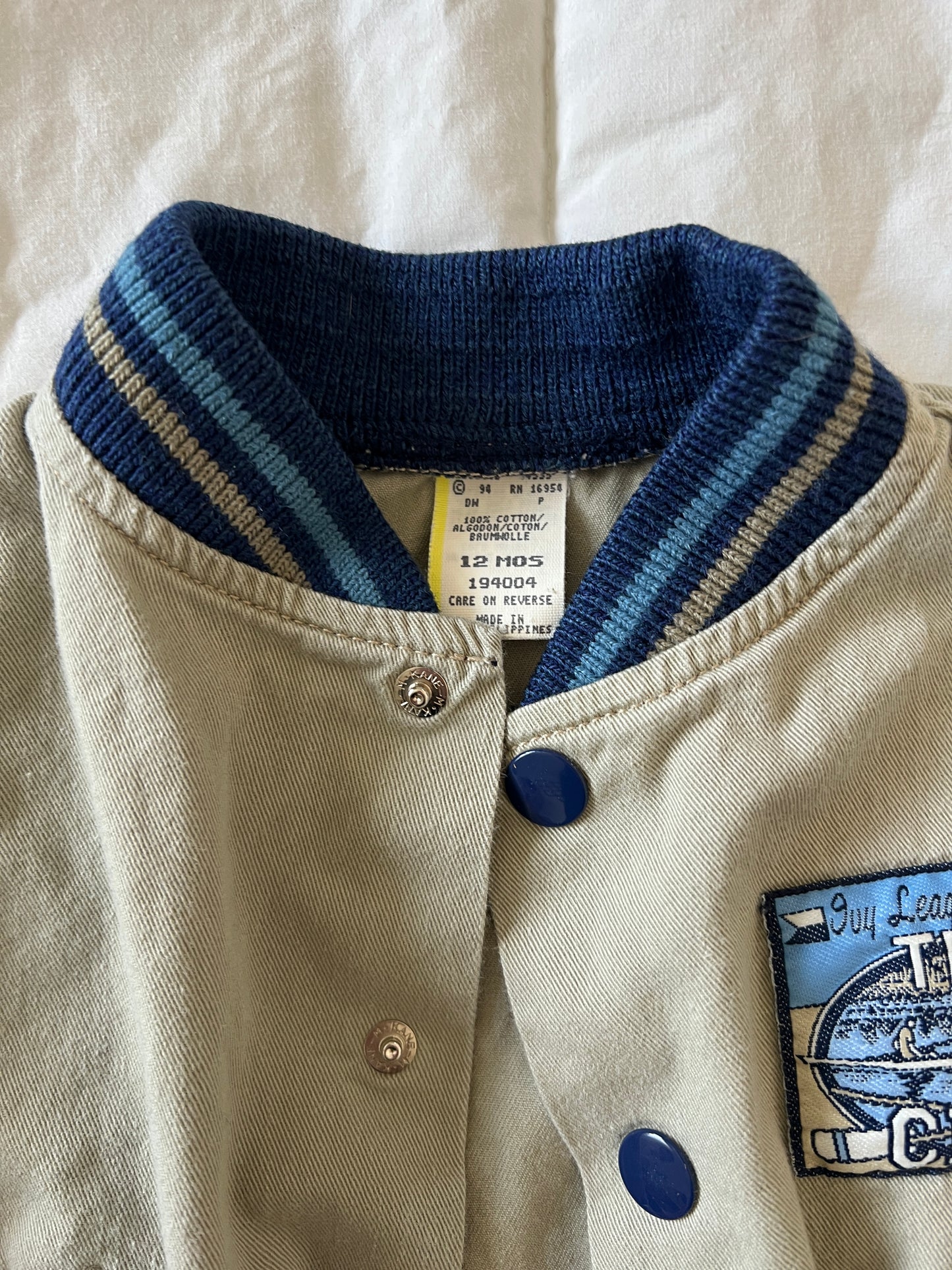 Two-Toned Varsity Style Jacket (12 months)
