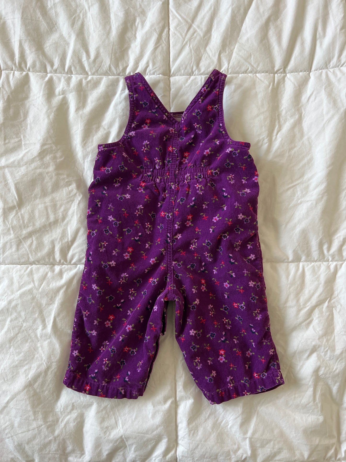 Purple Floral Overalls (6-9 mo)