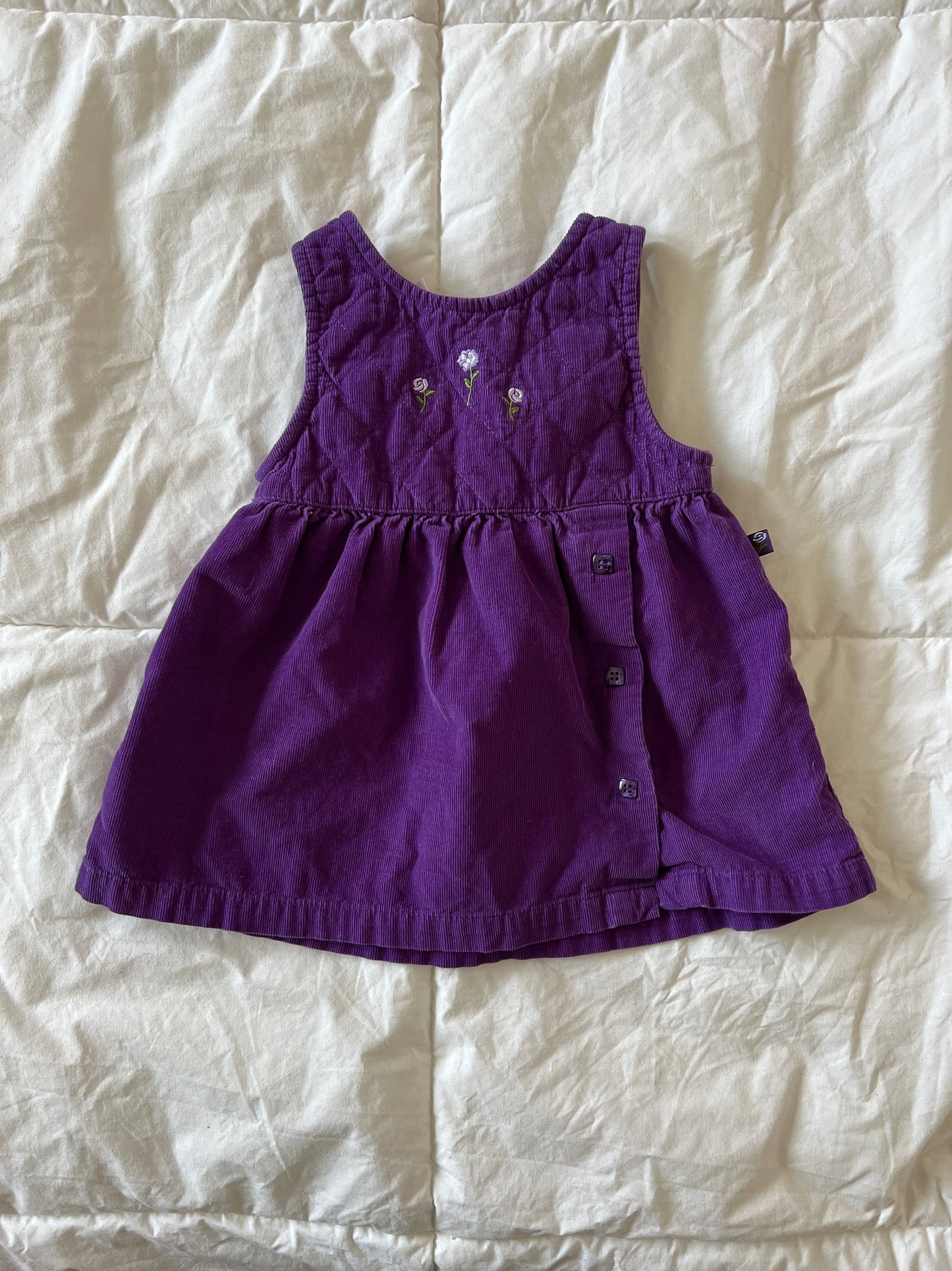 Purple Flower Baby Dress (18mo)