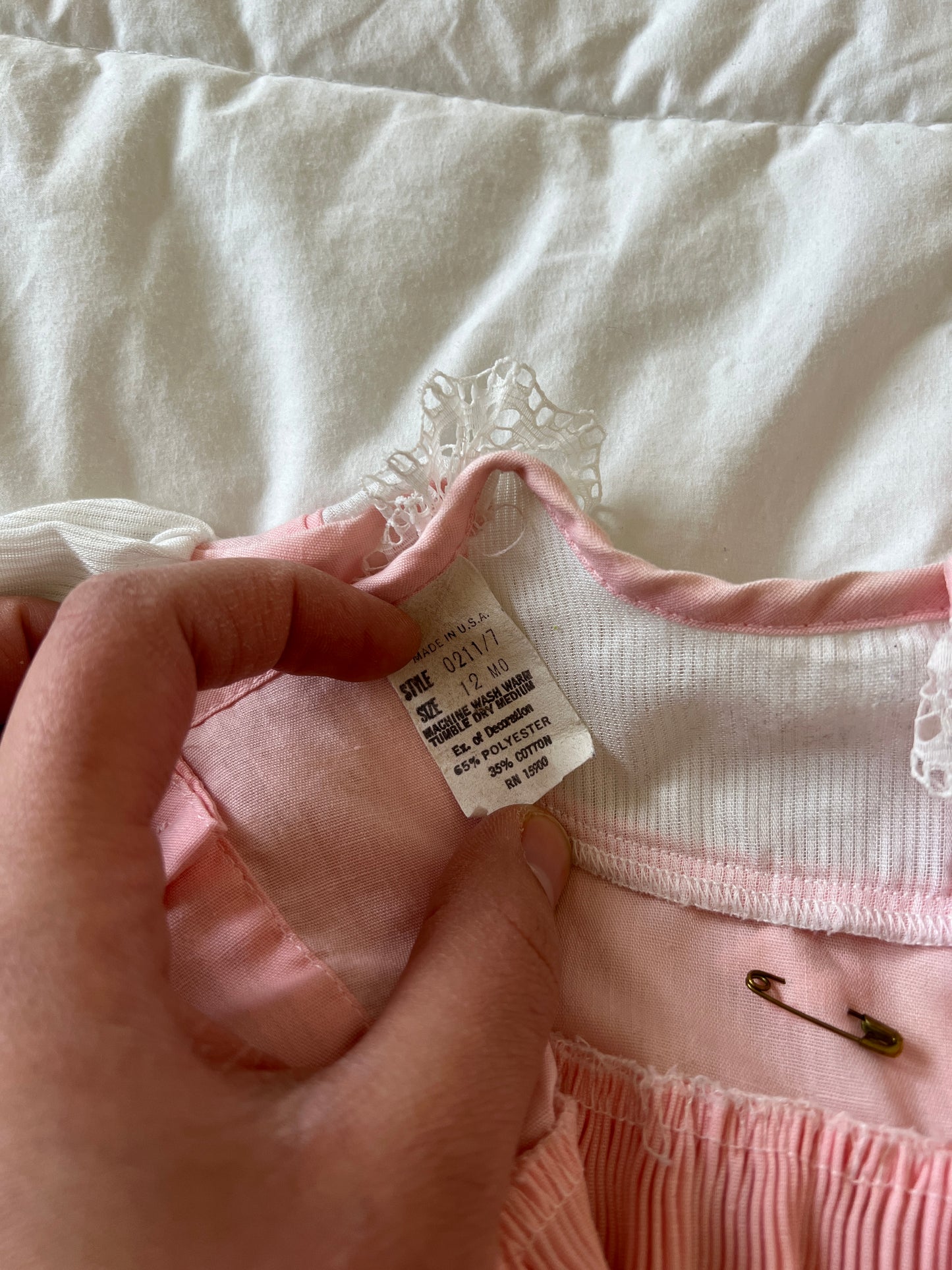 Pink Vintage Babydoll Dress (12mo)