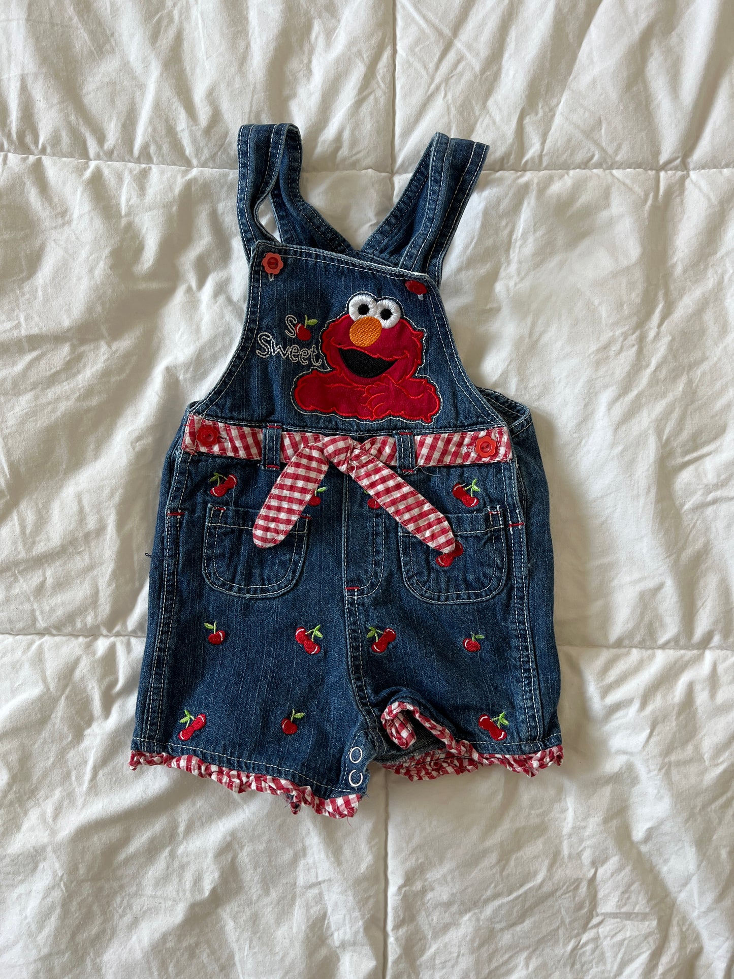 Elmo Cherry Overalls (18mo)