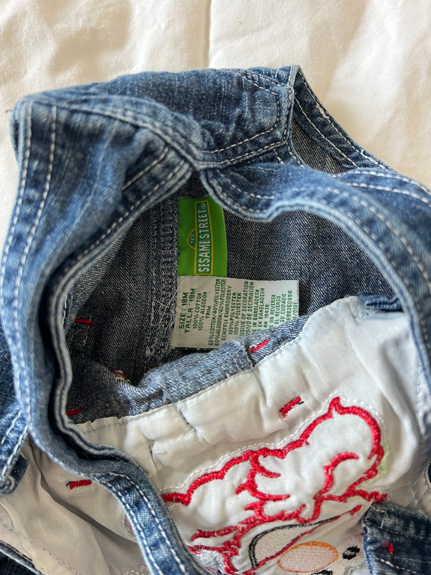 Elmo Cherry Overalls (18mo)