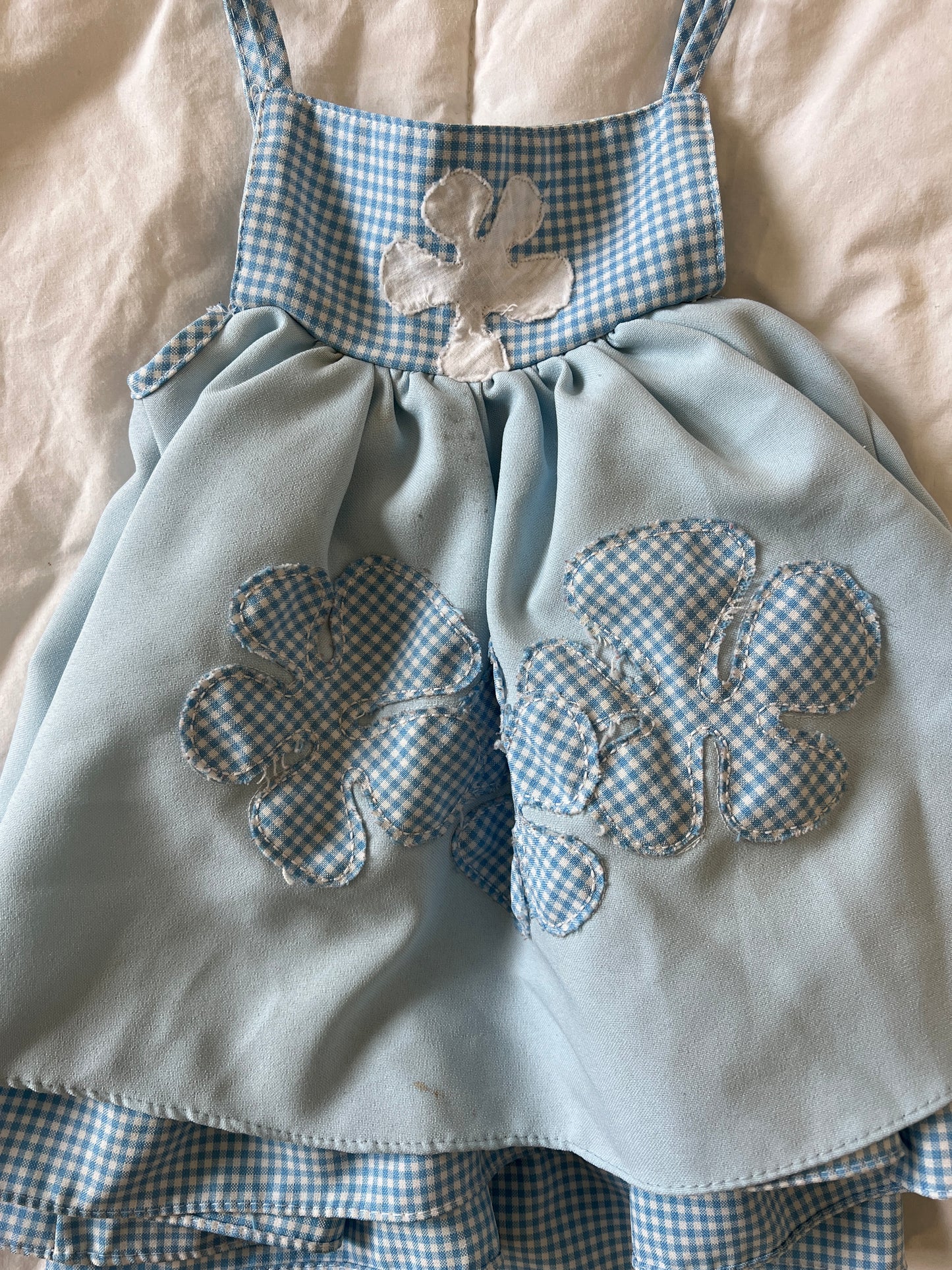 Blue Flower Babydoll Dress (12mo)