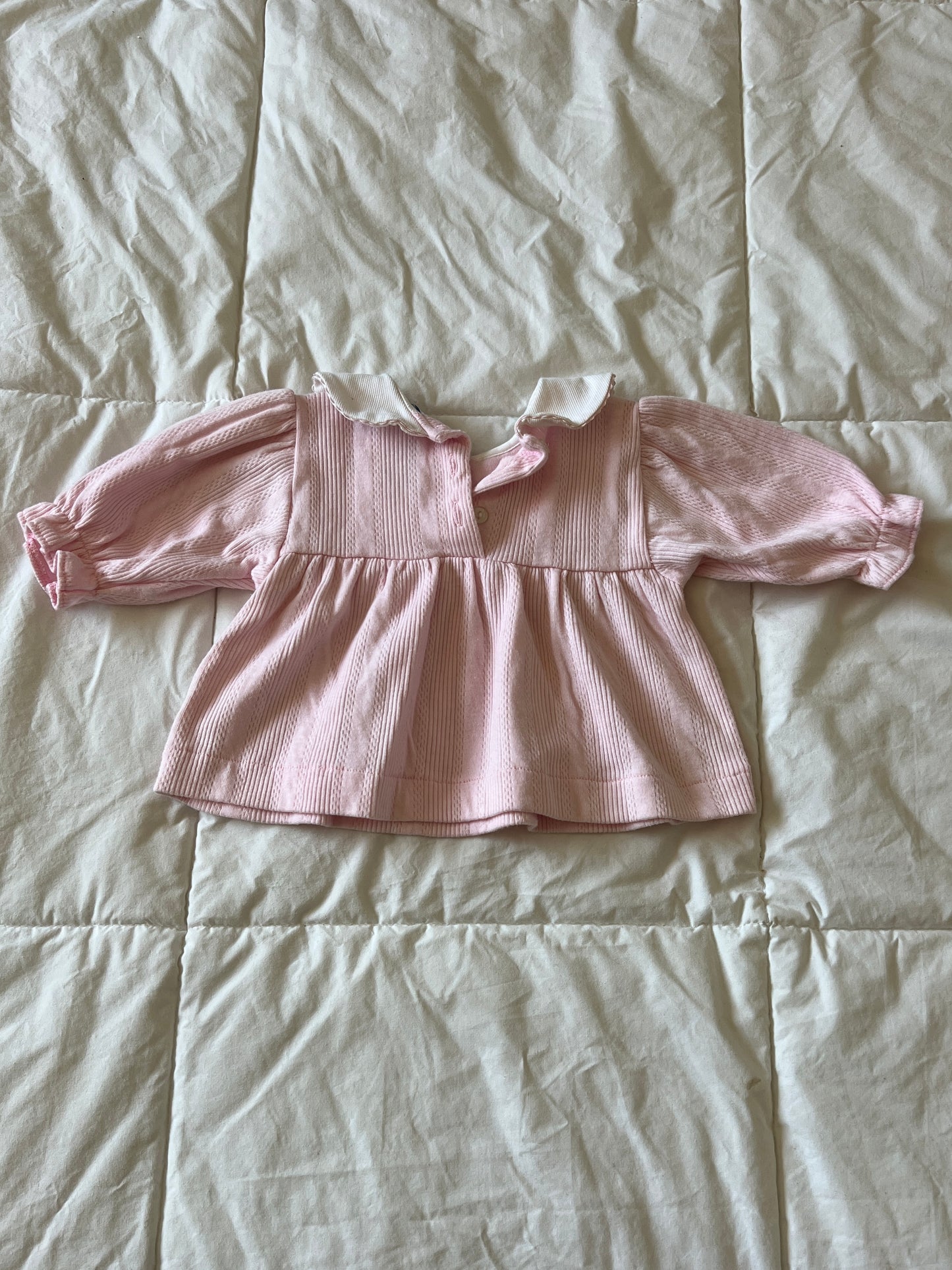 Pink Kitty Blouse (6/9 mo)