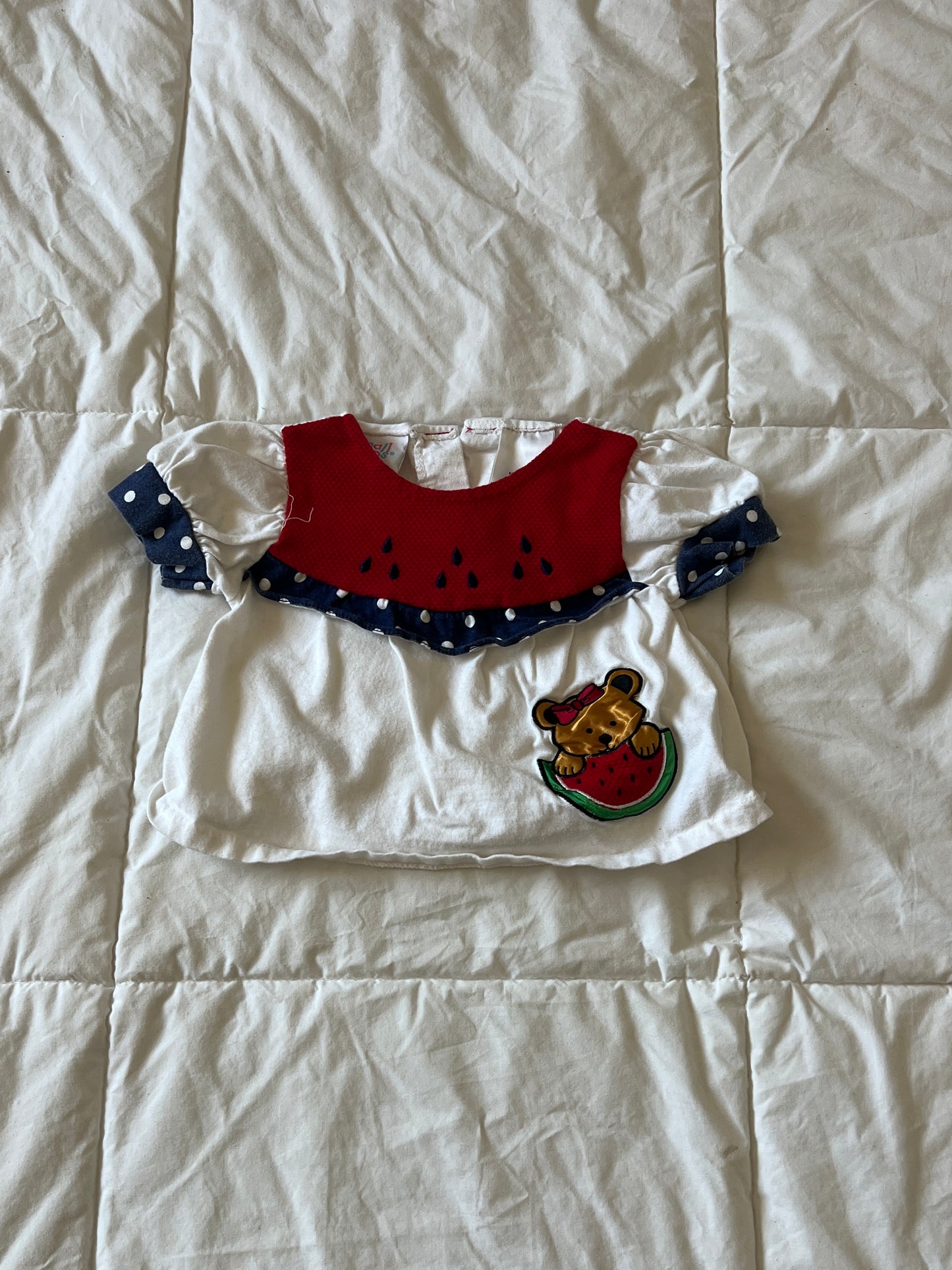 Watermelon Bear Blouse (6/9 mo)