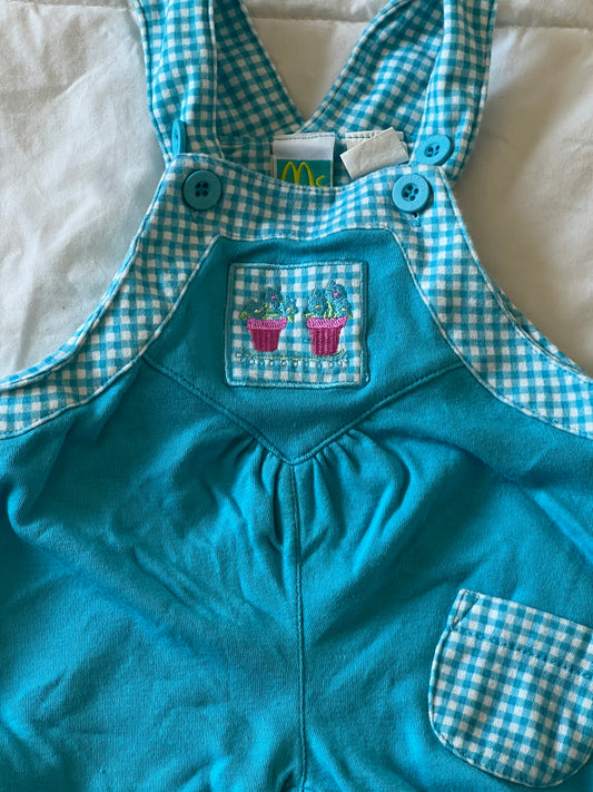 McBaby Soft Blue Overalls (3/6mo)