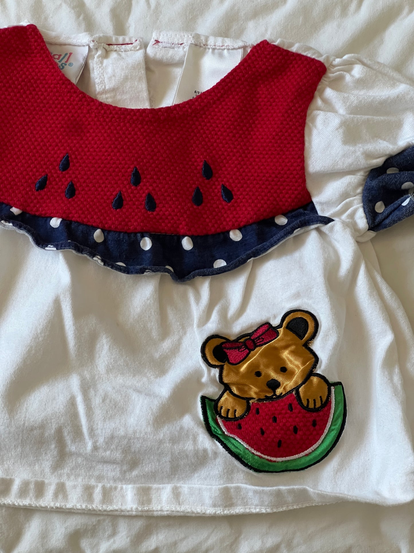 Watermelon Bear Blouse (6/9 mo)