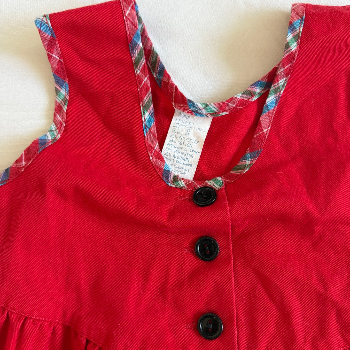 Red Heart Jumpsuit (2T)
