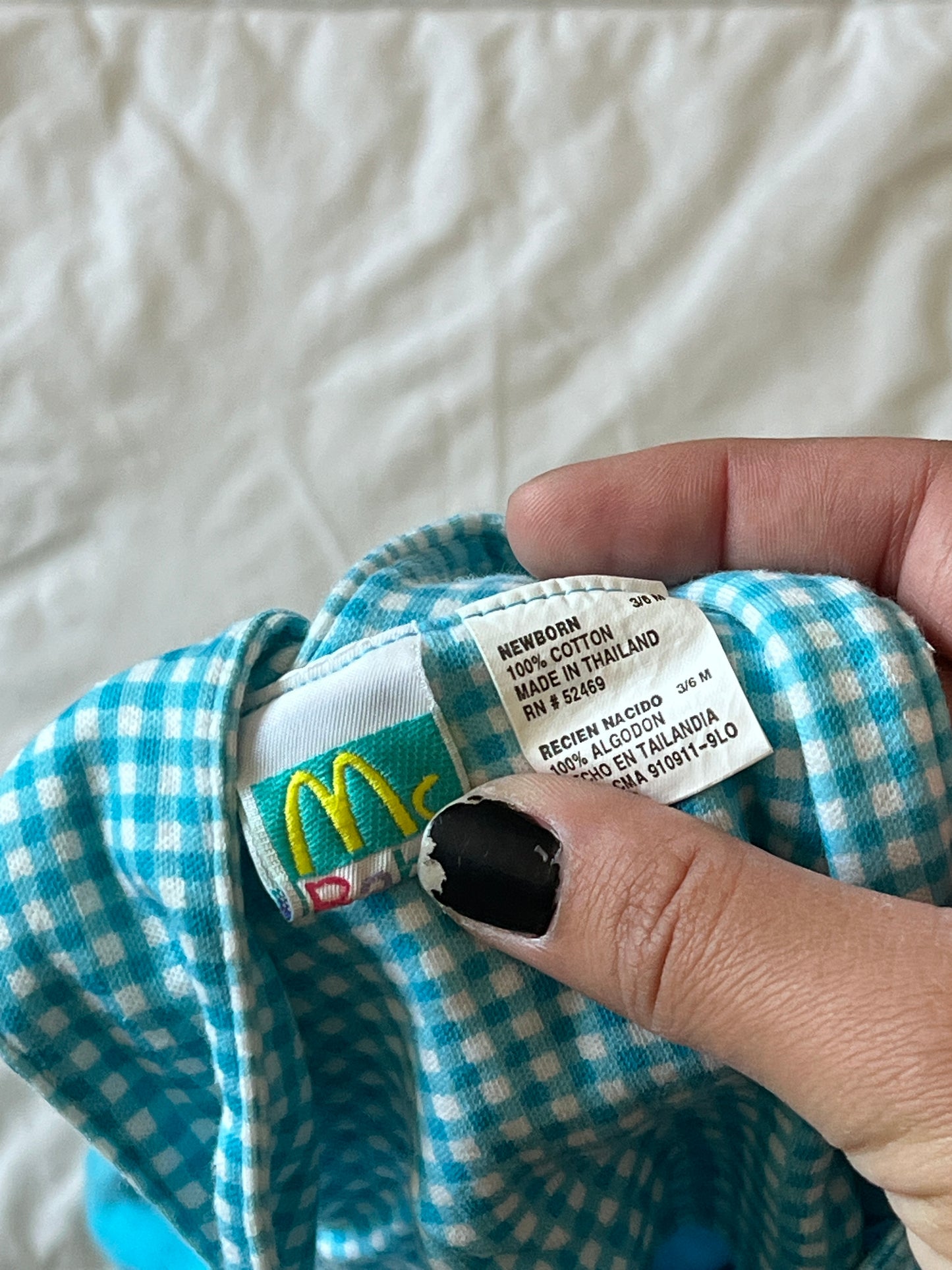 McBaby Soft Blue Overalls (3/6mo)