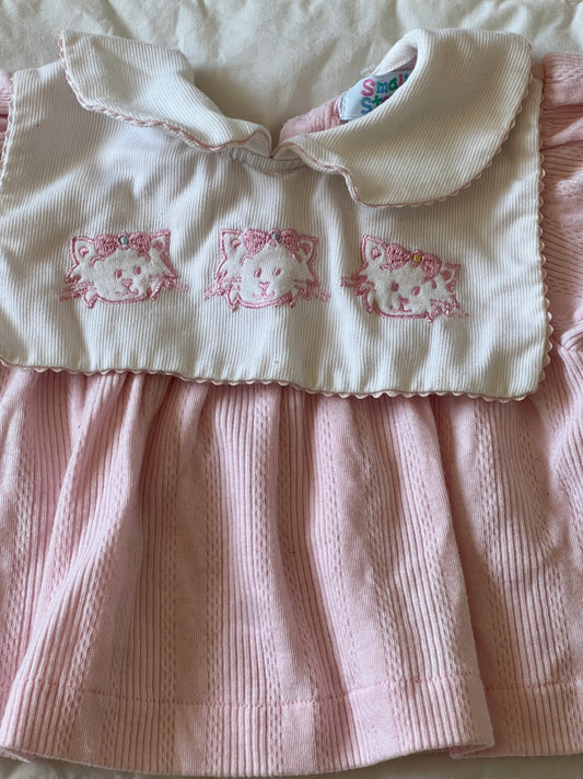 Pink Kitty Blouse (6/9 mo)