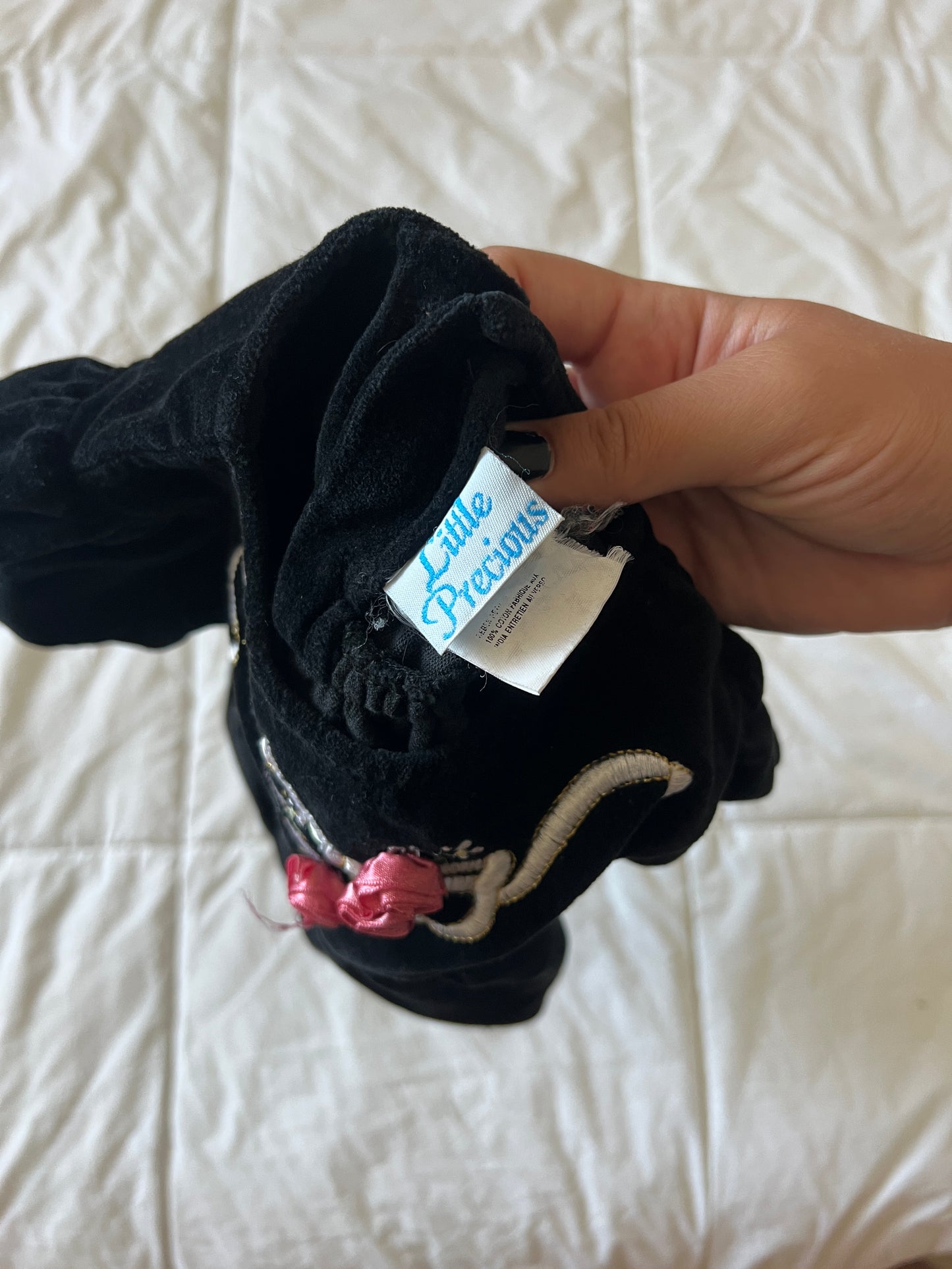 Black Velvet Babydoll Dress (12mo)