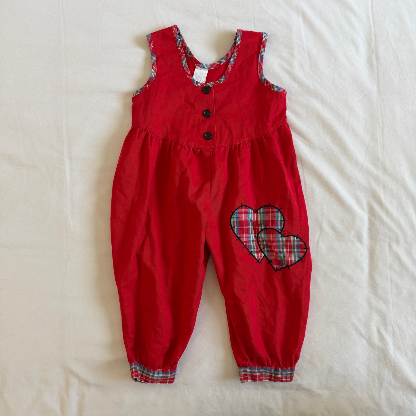 Red Heart Jumpsuit (2T)