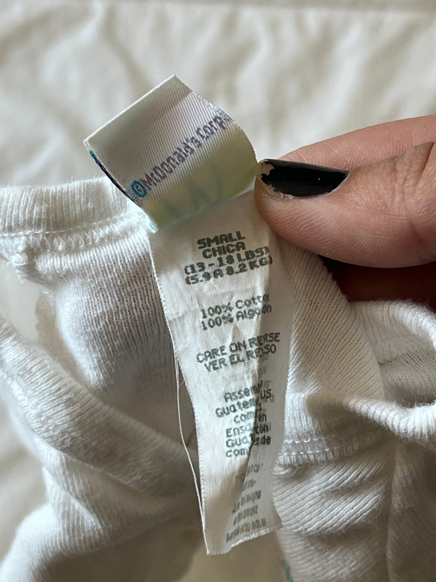 White McBaby Onesie (3-9mo)