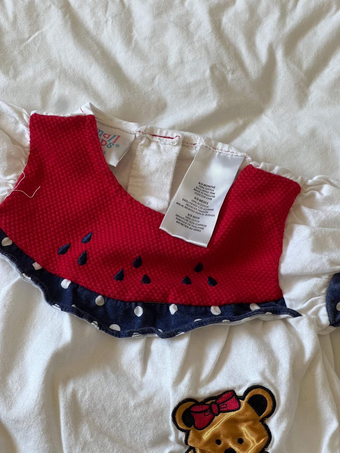 Watermelon Bear Blouse (6/9 mo)
