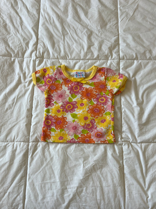 Floral Baby Tee "Small Steps" (2T)