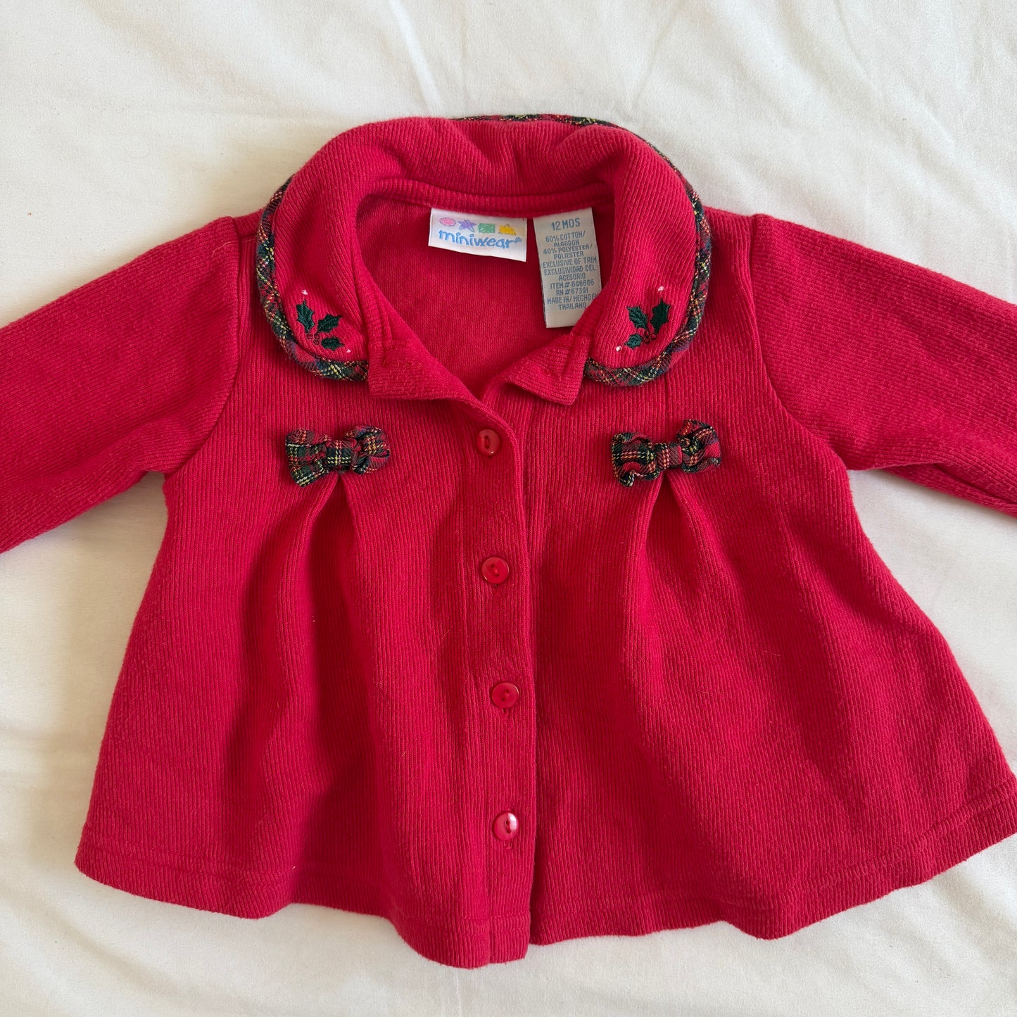 Red Holiday Bow Sweater (12m)