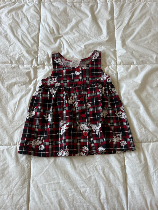 Plaid Dalmatian Dress (2T)
