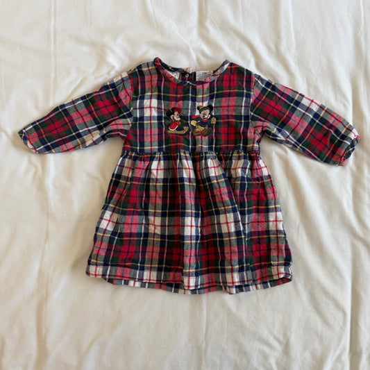 Vintage Mickey Plaid Dress (2T)