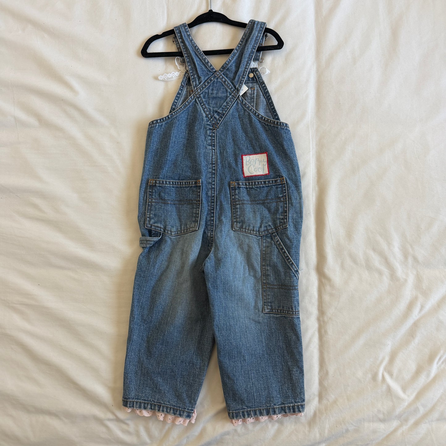Strawberry Shortcake Button Overalls (2T)