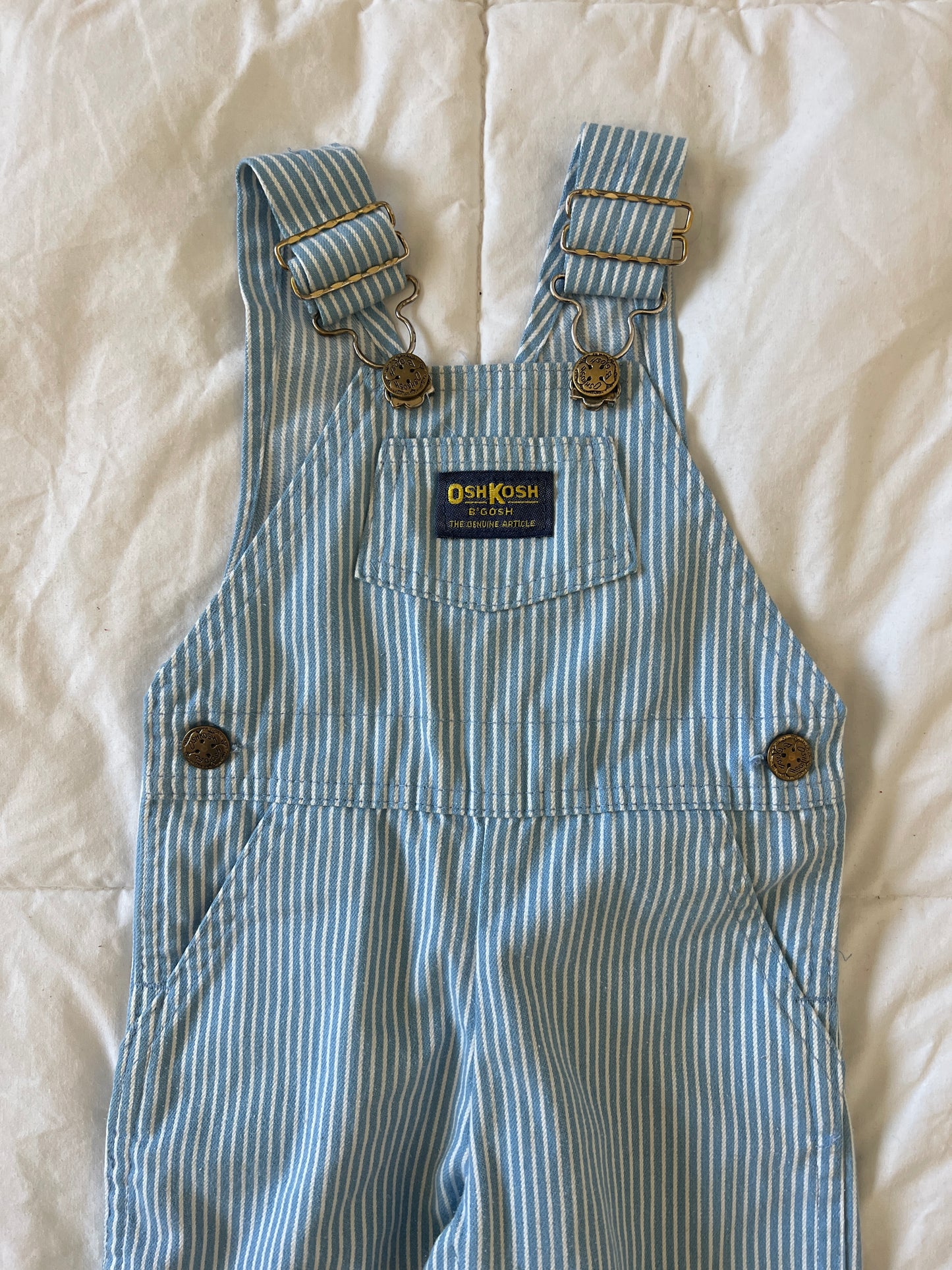 Pinstripe Oshkosh Overalls (12 mo)