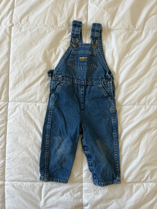 Denim Dark Wash Oshkosh Overalls (2T)