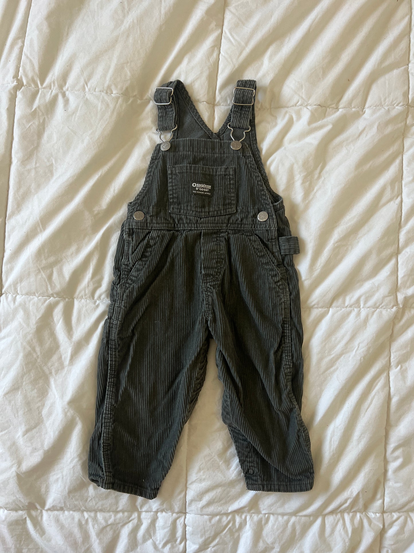 Olive Corduroy Oshkosh Overalls (24 mo)