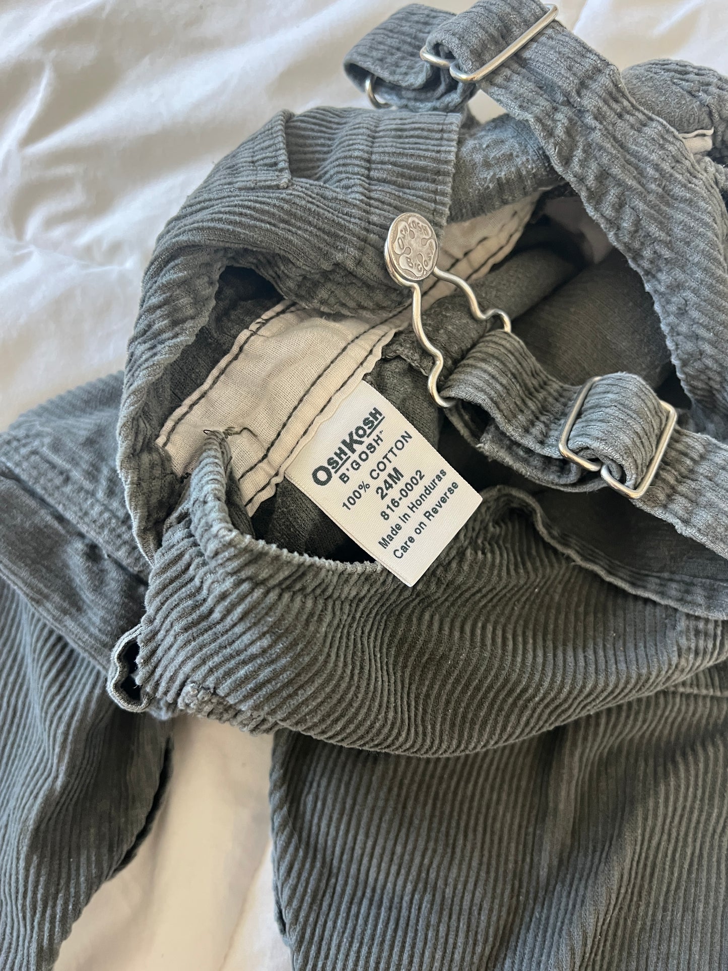 Olive Corduroy Oshkosh Overalls (24 mo)