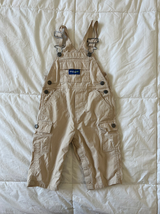 Khaki Oshkosh Overalls (12 mo)