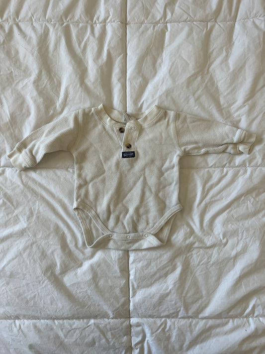 White Long Sleeve Onesie (0-3 mo)