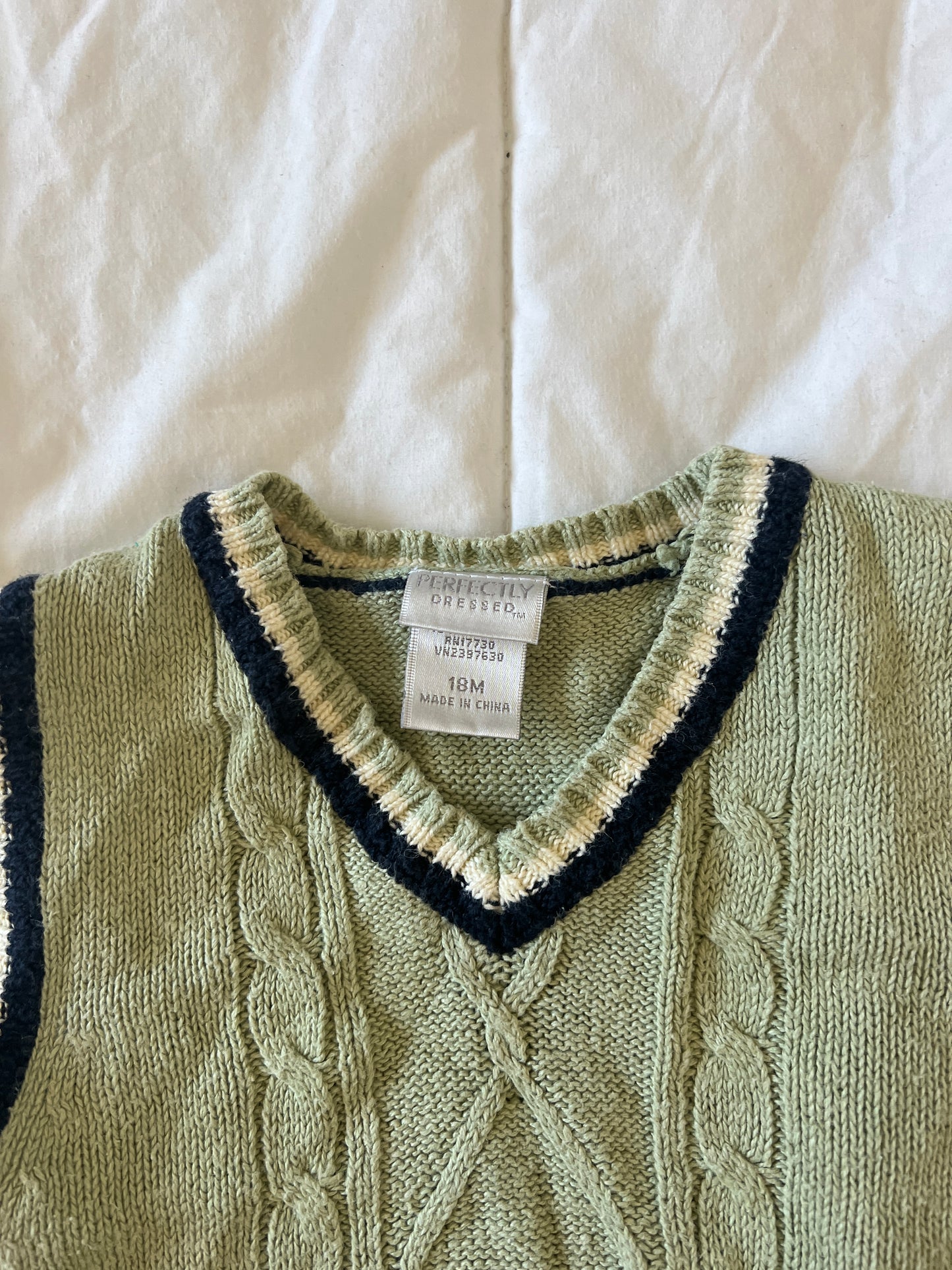 Green Sweater Vest (18 mo)