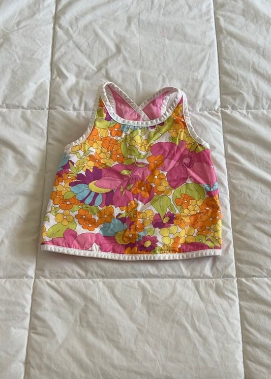 1970s Floral Reversible Top (2-4T)