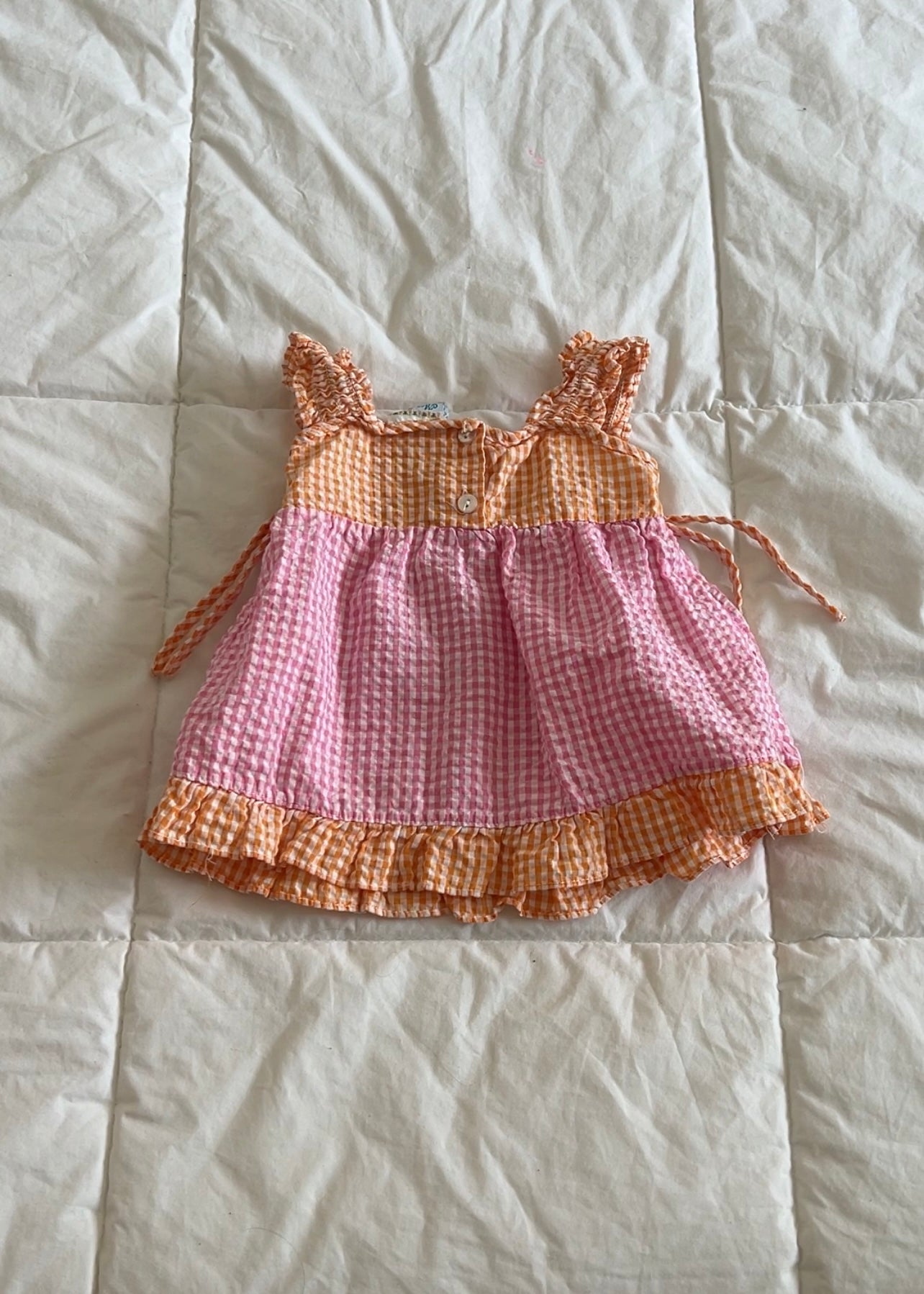 Pink & Orange Butterfly Dress (1T)