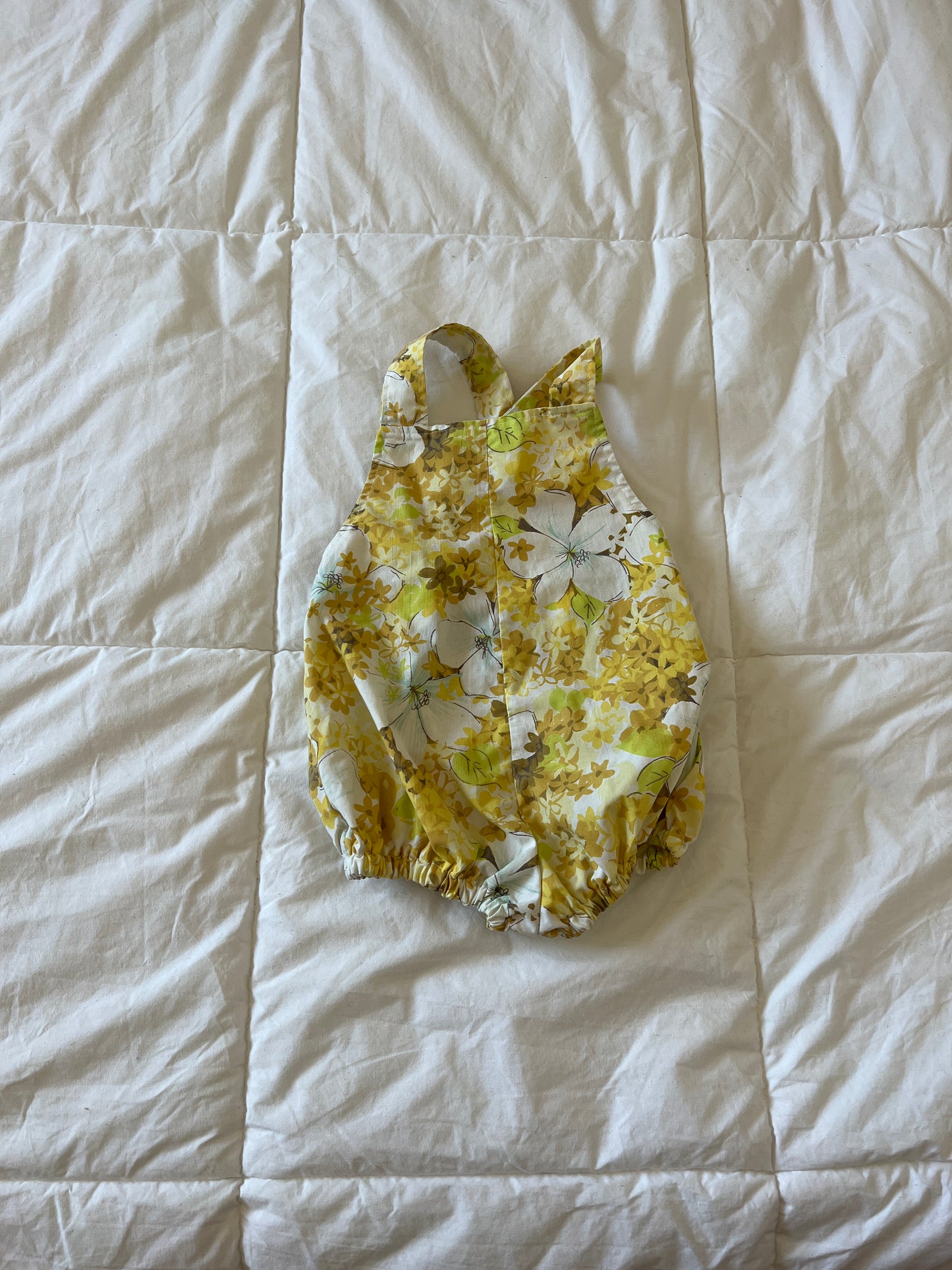 Yellow Floral Onesie (12 mo)