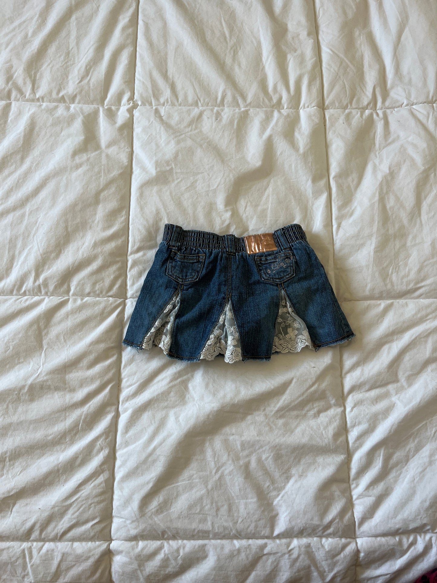 Guess Baby Denim White Lace Skort (18 mo)
