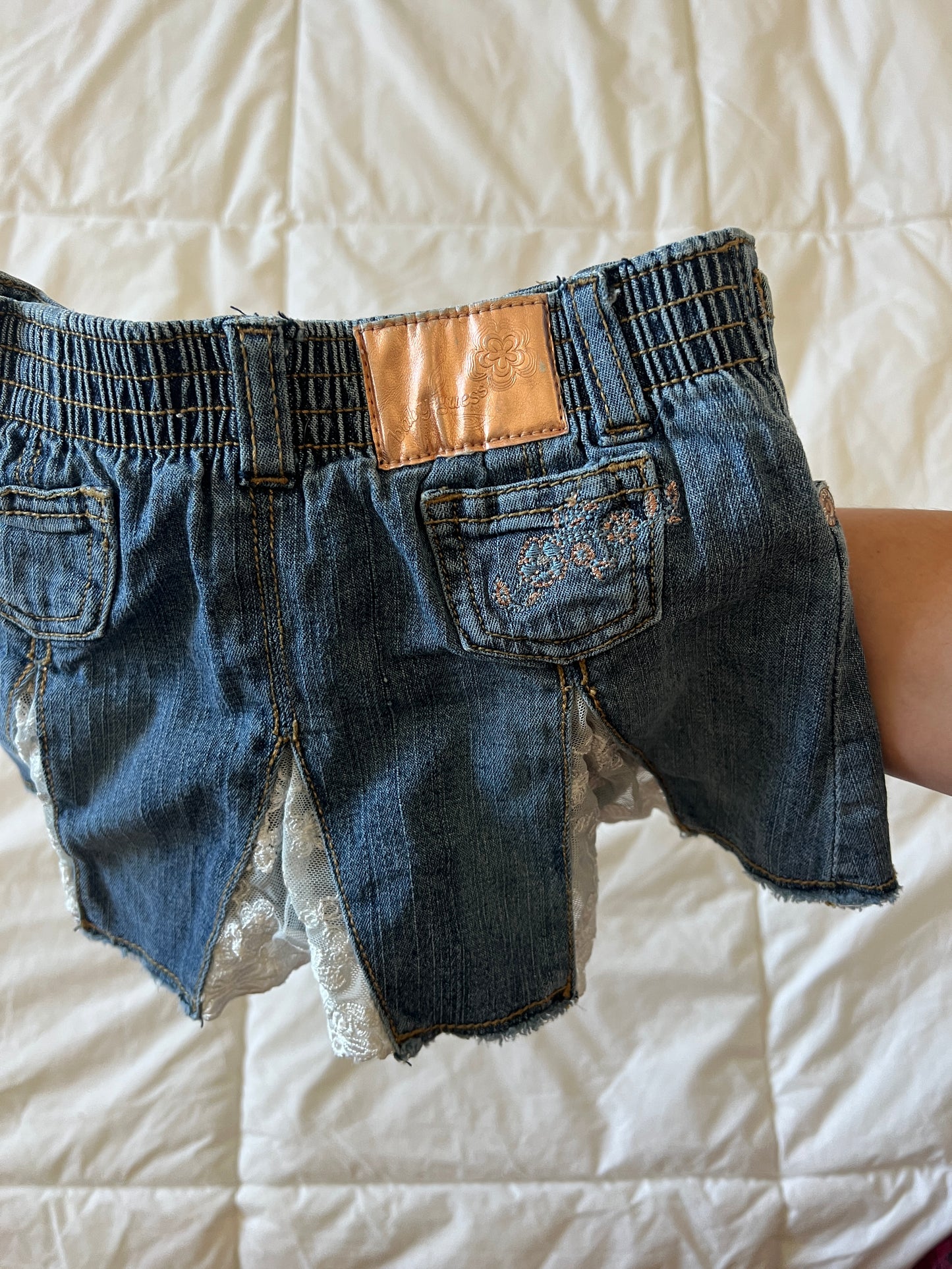 Guess Baby Denim White Lace Skort (18 mo)