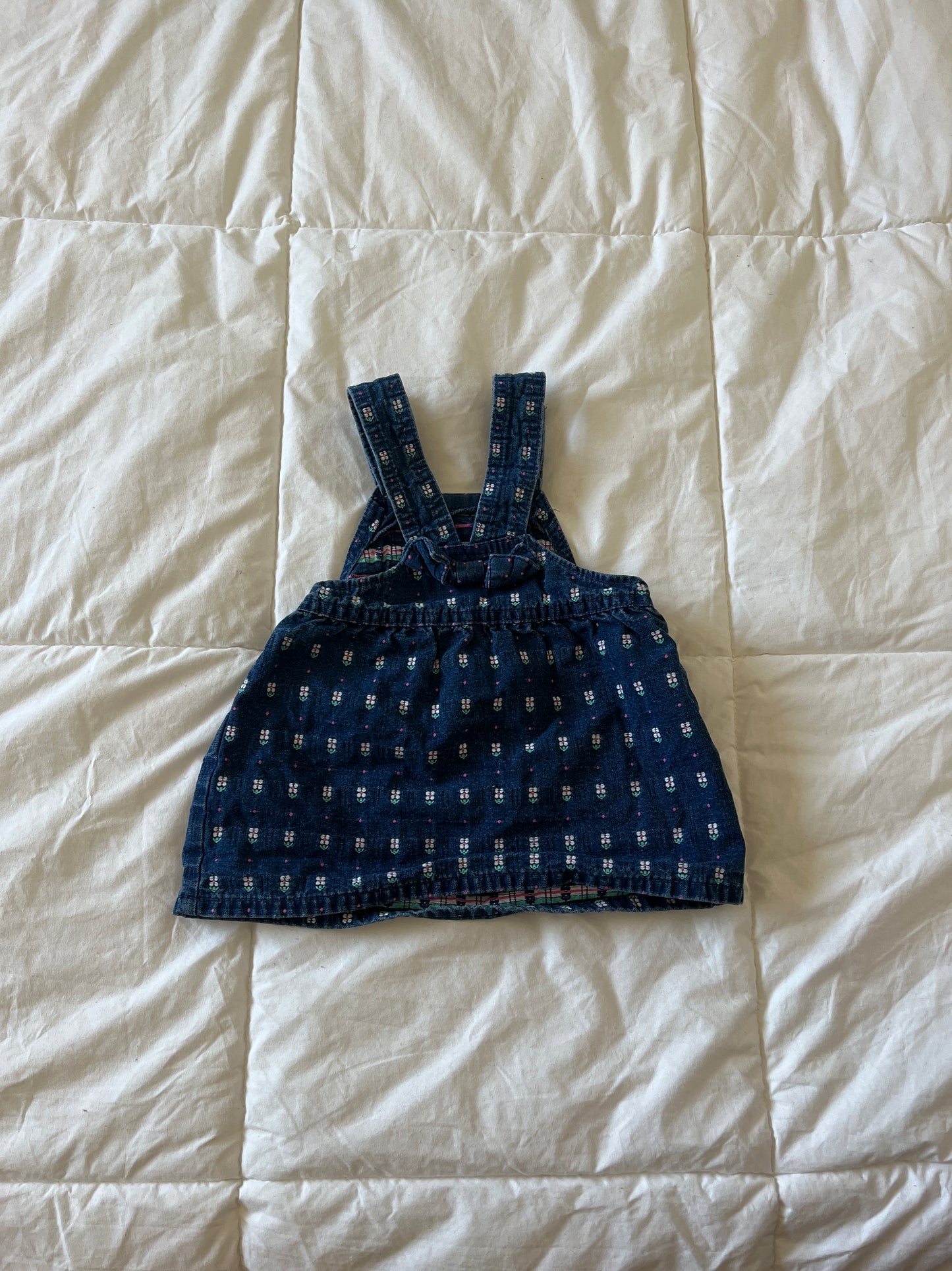 Denim Floral Oshkosh Overall Dress (2T)