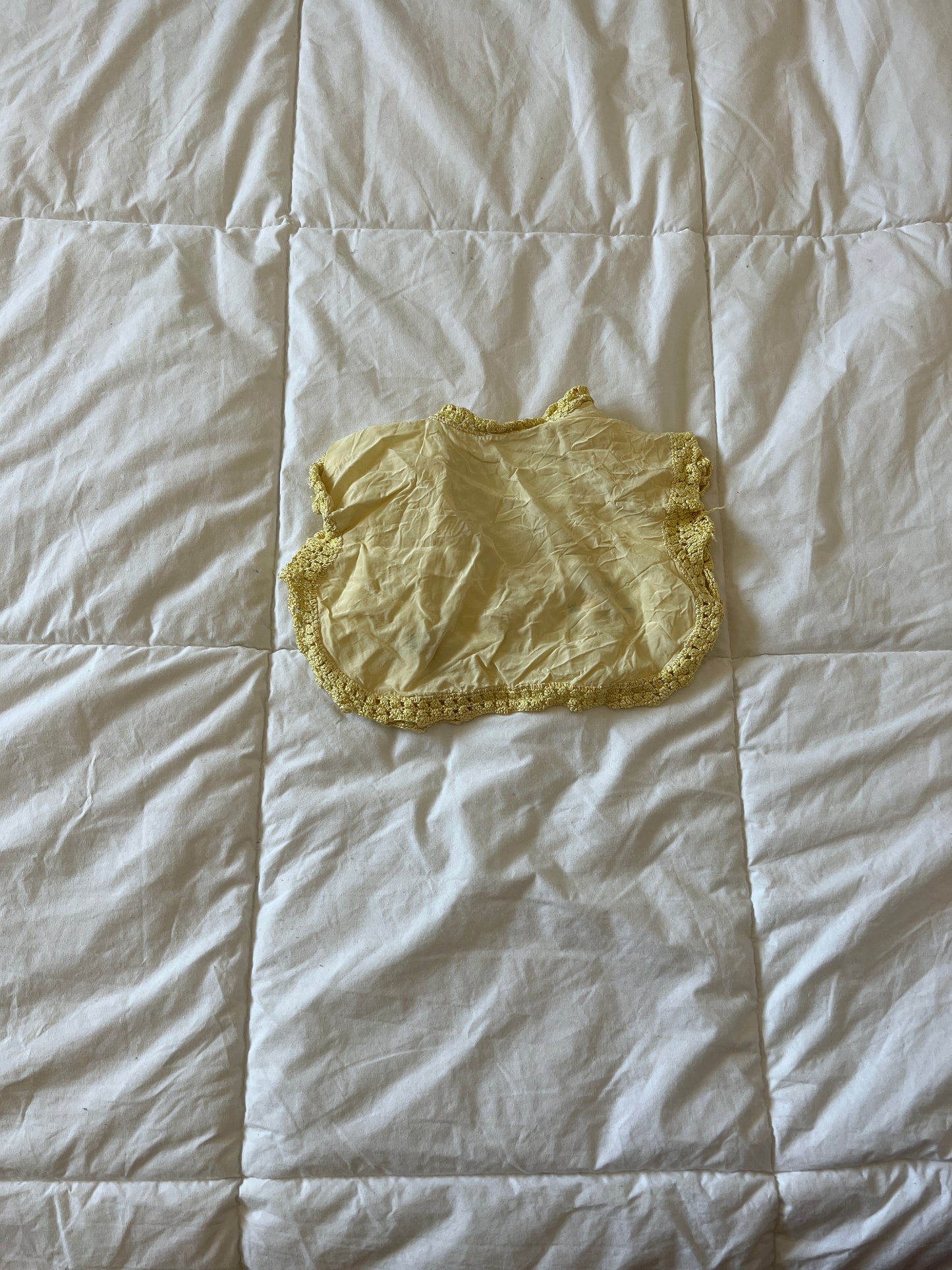 Vintage Yellow Crotchet Trim Vest (2-3T)
