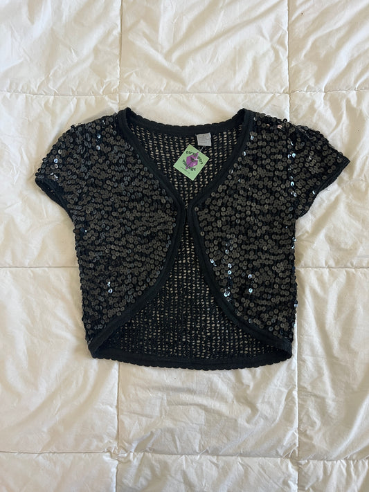 Black Y2k Sequin Bolero (s)