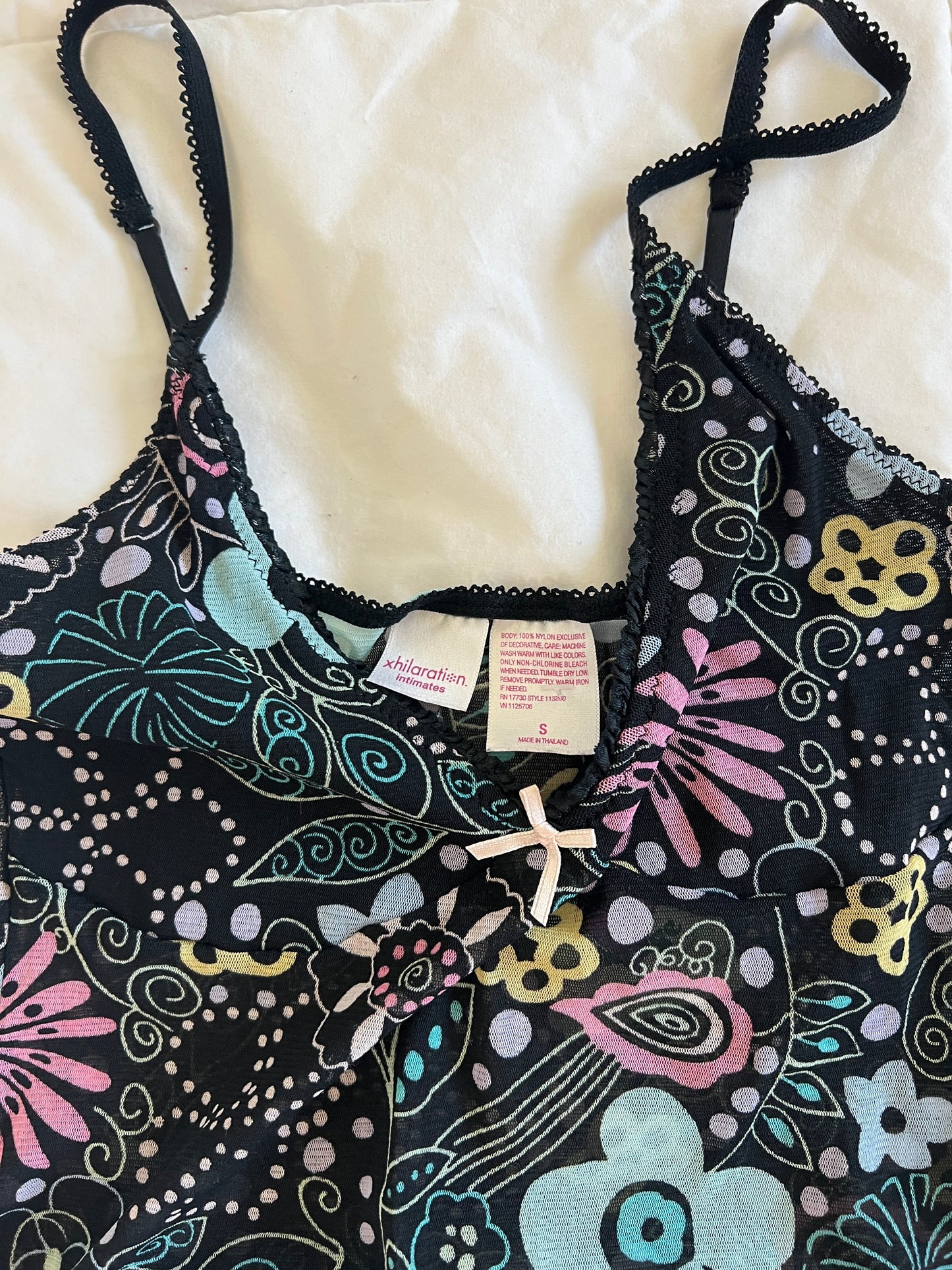 Y2k Black Colorful Floral Cami (s)