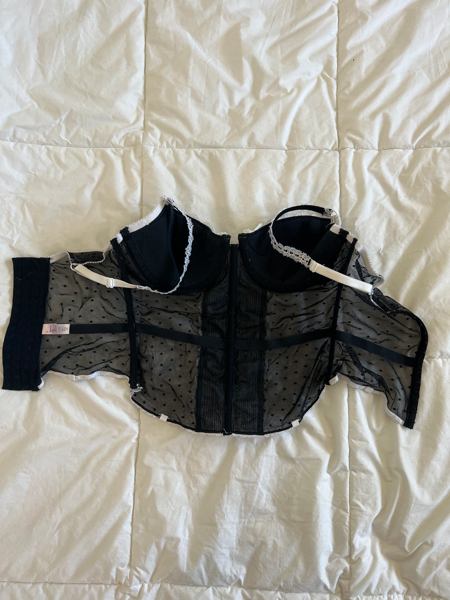 Y2k B&W Bustier Top (36C)