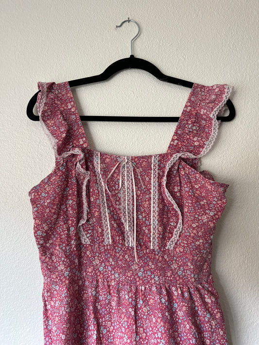 1970s Handmade Milkmaid Style Dress (S/M)