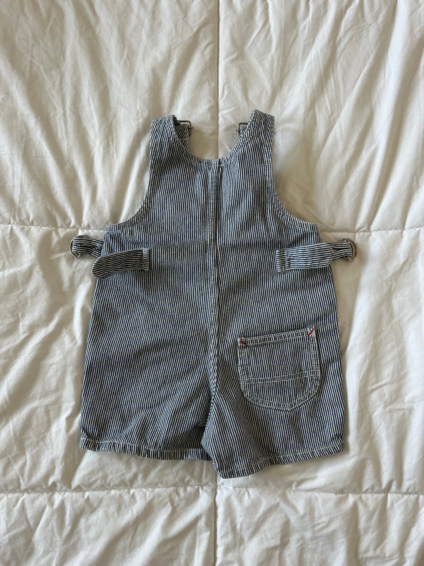 Ralph Lauren Pin Stripe Overall Shorts (6-12 mo)