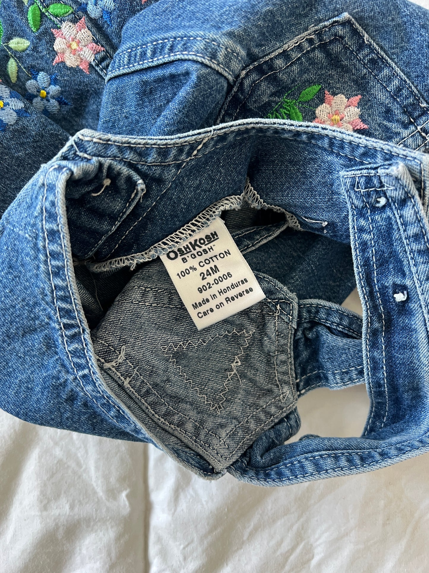 Denim Flower Baby Dress (24mo)