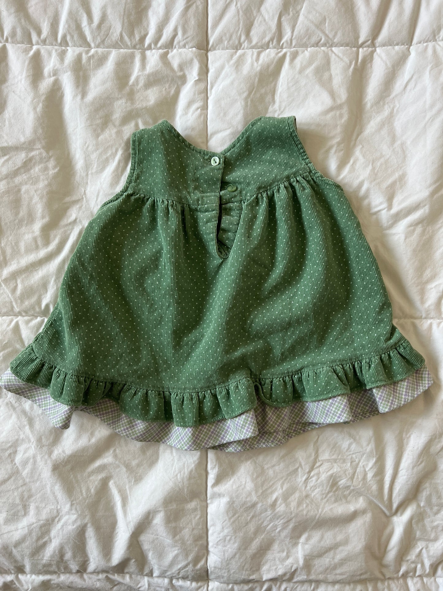Green Butterfly Baby Dress (12mo)